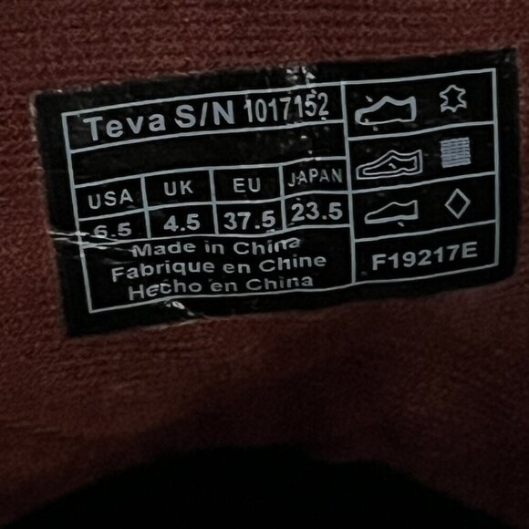 TEVA FOXY LACE UP ZIP ANKLE BOOTS - BROWN WATERPROOF LEATHER - WOMEN'S 6.5 - Picture 9 of 11